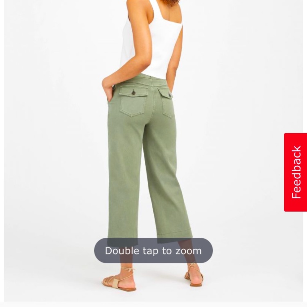 Spank cropped twill pants